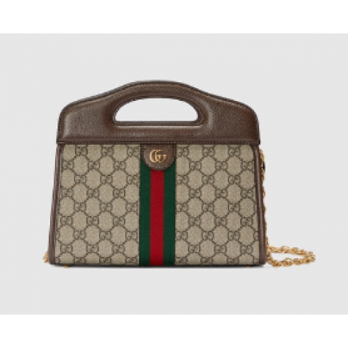 Geantă mică Gucci Ophidia cu model Web 693724 maro
