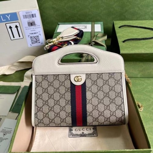 Geantă mică Gucci Ophidia cu sistem Web 693724 alb
