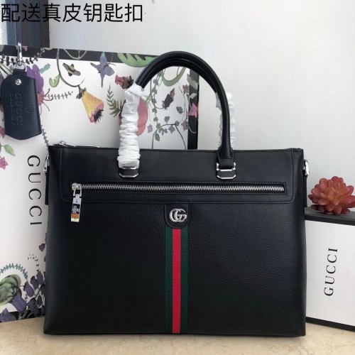 Geantă servietă Gucci Original din piele GG G78945 Negru