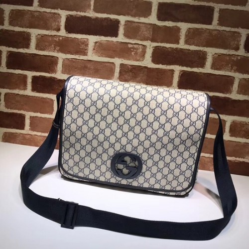 Geantă Gucci din canvas GG PVC Messenger 222291 albastră