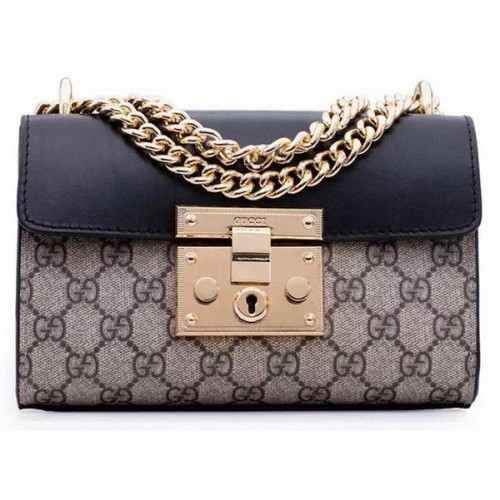 Genți de umăr Gucci Padlock GG Supreme 409487 Negre
