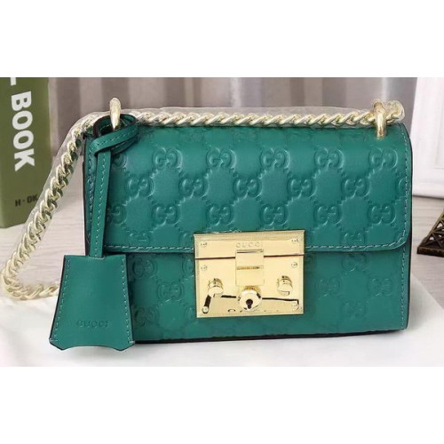Geantă de umăr Gucci Padlock Gucci Signature 409487 Verde