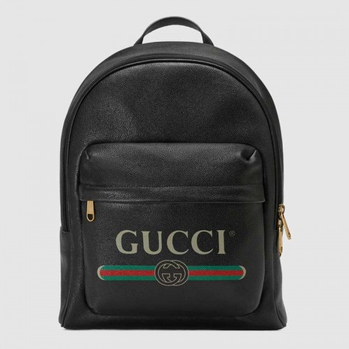 Rucsac din piele Gucci Print 547834 negru