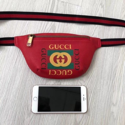 Geantă mică cu imprimeu Gucci 527792 roșie