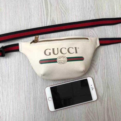 Geantă mică cu imprimeu Gucci 527792 albă