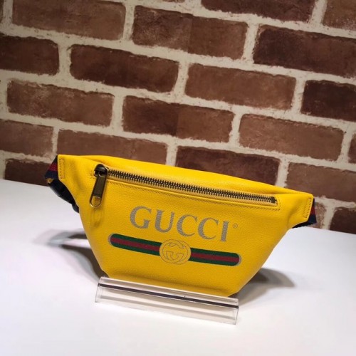 Geantă mică cu imprimeu Gucci 527792 galbenă