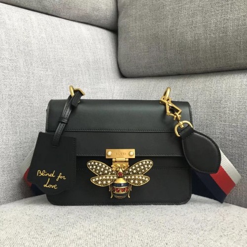 Geantă de umăr mică Gucci Queen Margaret 476542 neagră