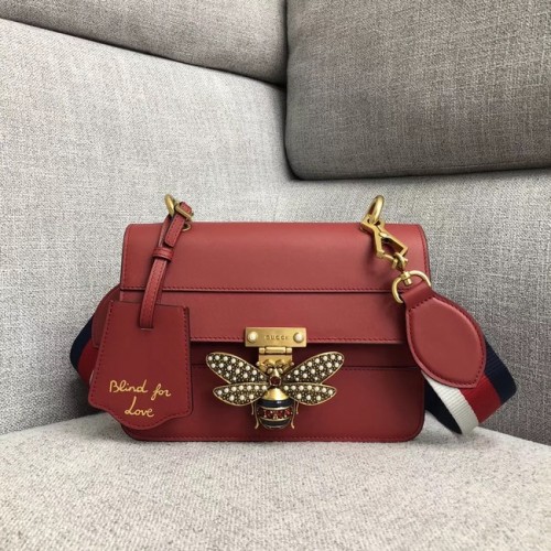Geantă de umăr mică Gucci Queen Margaret 476542 roșie