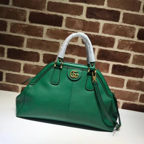 Geantă Gucci RE medie cu mâner superior, model 516459 verde