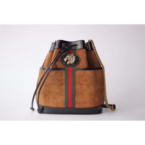 Geantă medie Gucci Rajah 553961 din piele întoarsă maro