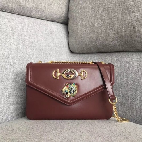 Geantă de umăr Gucci Rajah medie 537241 Burgundy