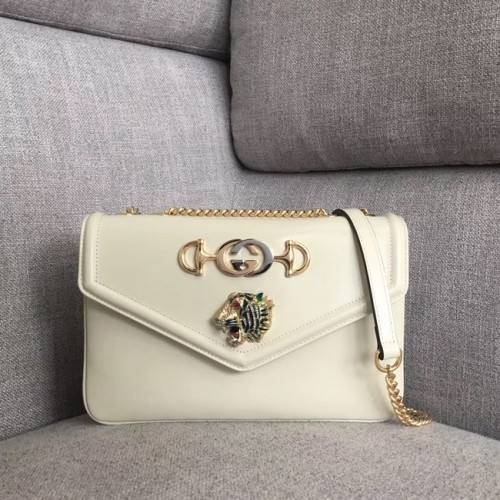 Geantă de umăr Gucci Rajah medie 537241 Albă