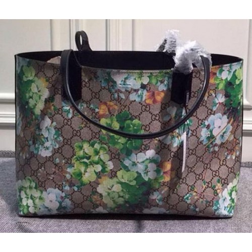 Genți tote reversibile Gucci GG din piele 368568 Geranium Green&Black
