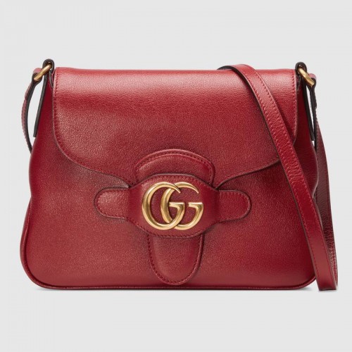 Geantă mică de mesager Gucci cu dublu G 648934 Roșu