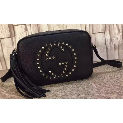 Geantă Gucci Soho din piele de vițel Disco 308364 Negru