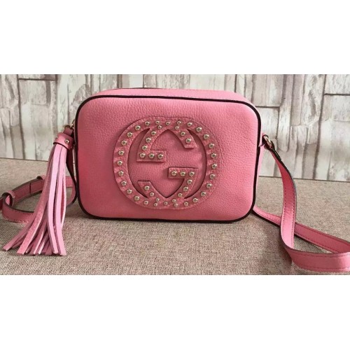 Geantă Gucci Soho din piele de vițel Disco 308364 roz
