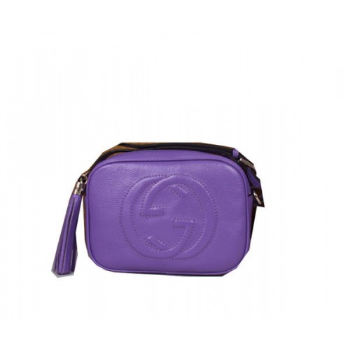 Geantă Gucci Soho din piele de vițel Disco 308364 Violet