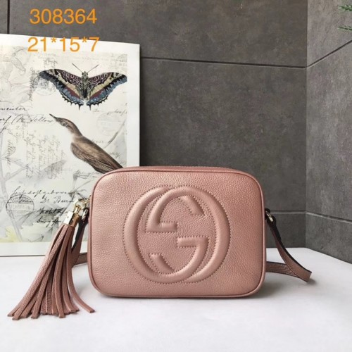 Geantă Gucci Soho din piele de vițel Disco 308364 roz