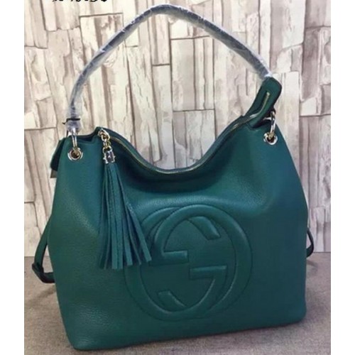 Geantă Gucci Soho din piele, piele de vițel, 408825, verde