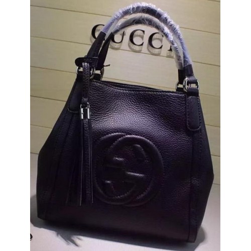 Geantă de umăr din piele Gucci Soho 336751 Neagră