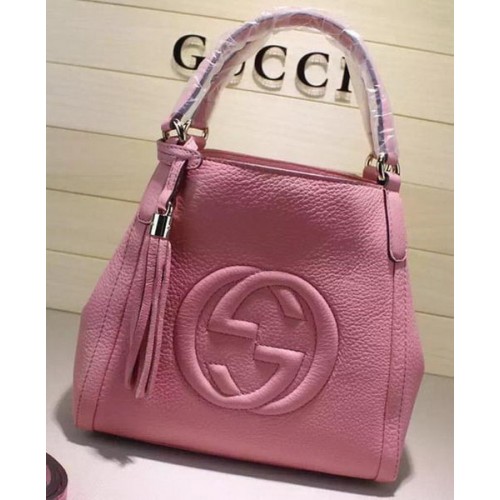 Geantă de umăr din piele Gucci Soho 336751 Roz