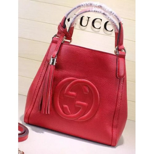 Geantă de umăr din piele Gucci Soho 336751 Roșie