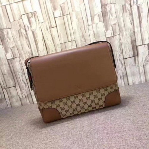 Geantă Gucci Techno Canvas Messenger 353401 Maro