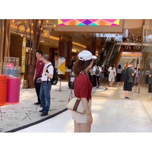 Geantă de umăr Gucci Vintage din pânză 499621 Camel