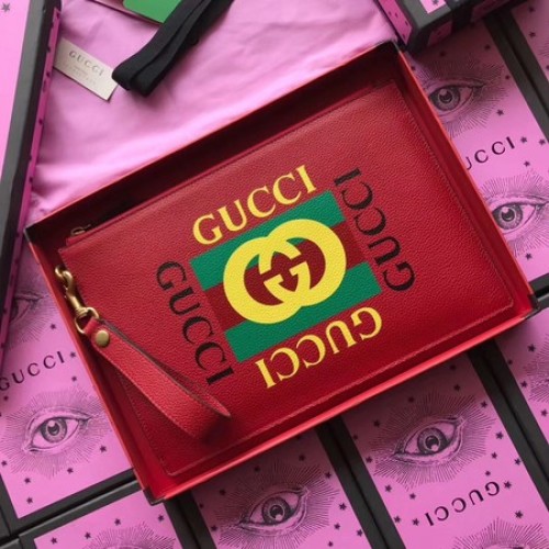 Geantă de mână Gucci GG Marmont din piele de vițel 466489 Roșu