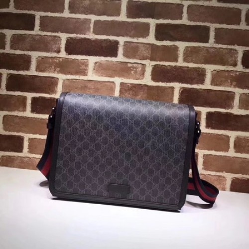 Geantă Gucci Original GG Canvas Messenger 475432 Neagră