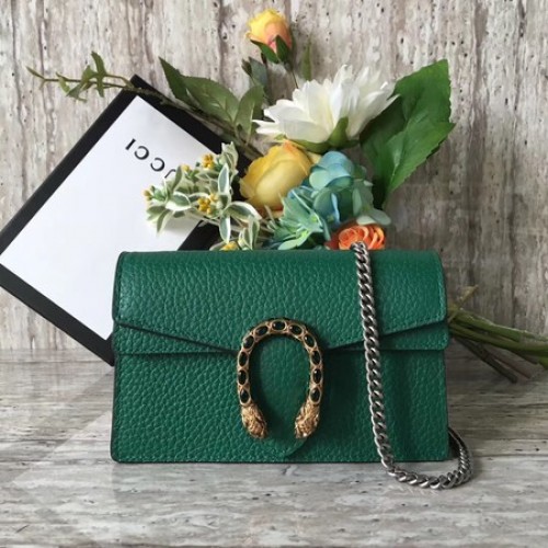 Geantă Gucci Dionysus din piele Super mini 476432 Verde