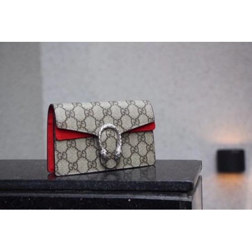 Geantă Gucci Dionysus GG Supreme Super mini 476432 Roșie