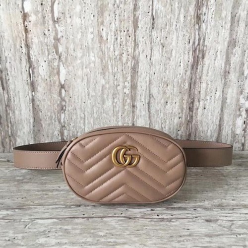 Geantă de piele Gucci GG Marmont 476434 Caisă