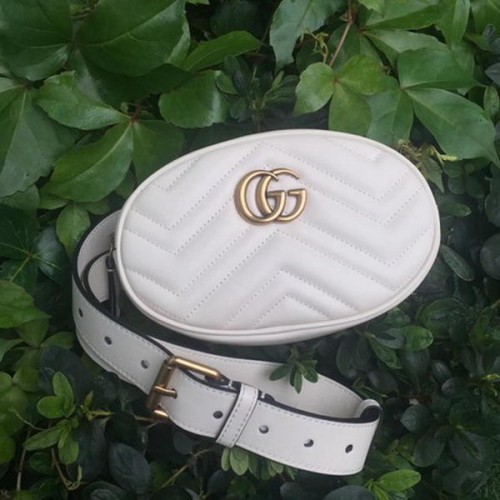Geantă de mână Gucci GG Marmont din piele 476434 Alb
