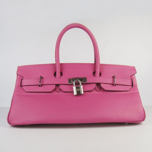 Geantă Hermes Birkin 6109 Togo din piele Peachblow 42cm argintie
