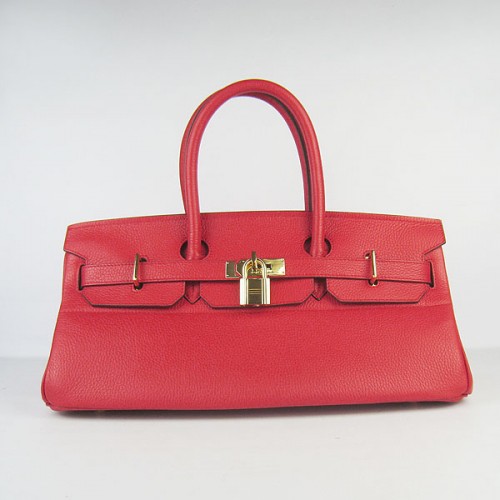 Geantă Hermes Birkin 6109 Togo din piele roșie 42cm aurie