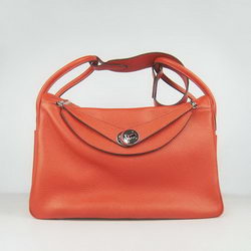 Geantă de umăr Hermes Lindy 34CM 6208 Portocalie