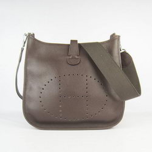 Geantă Hermes Evelyne Messenger 6309 Cafea închisă