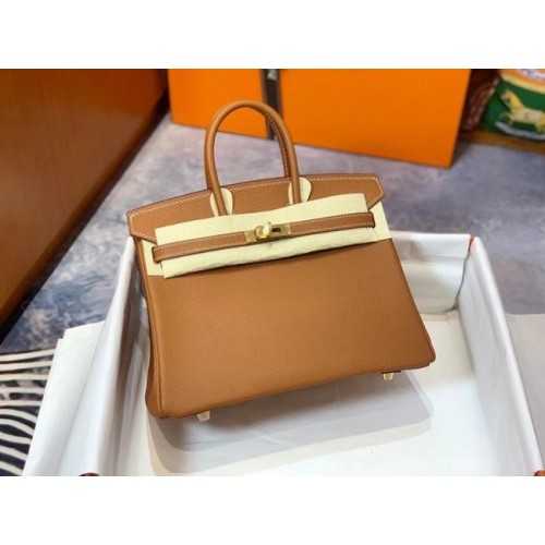 Geantă Hermes Birkin 25CM Epsom din piele originală H25E maro