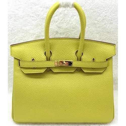 Geantă Hermes Birkin 25CM din piele originală H25T Lămâie