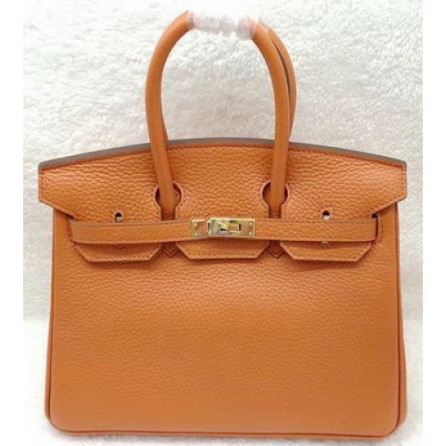 Geantă Hermes Birkin 25CM din piele originală H25T portocalie