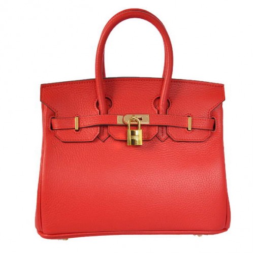 Genți Hermes Birkin 25CM din piele Togo, roșii Godlen