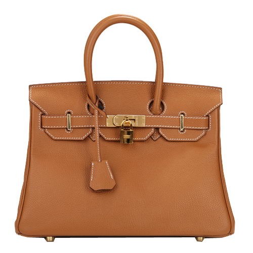 Geantă Hermes Birkin 30CM Camel Original Leather H30 Gold