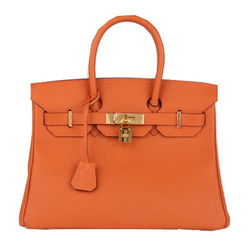 Geantă Hermes Birkin 30CM, portocalie, din piele originală, H30 argintie