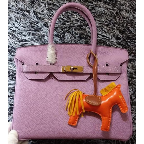 Genți tote Hermes Birkin 30CM din piele Litchi H30LI Lavandă