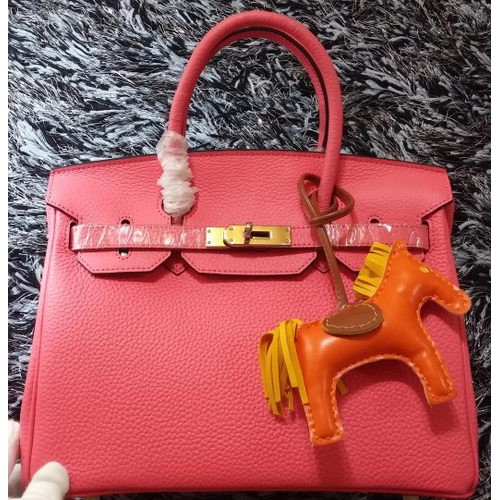 Genți Hermes Birkin 30CM din piele Litchi H30LI roz