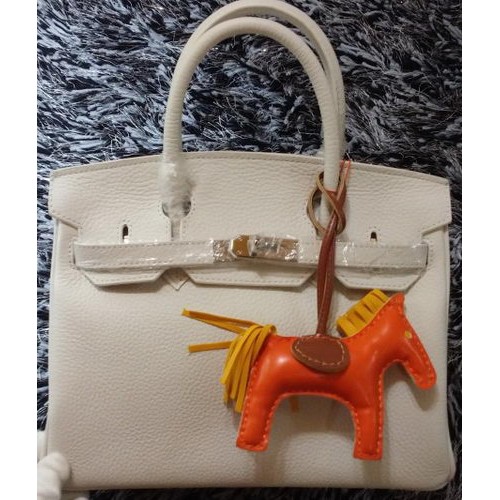Genți Hermes Birkin 30CM din piele Litchi H30LI Albe