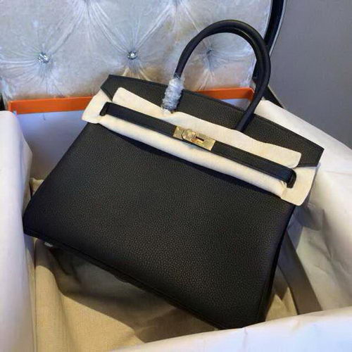 Geantă Hermes Birkin 35CM 30CM din piele granulată H35H30 Negru