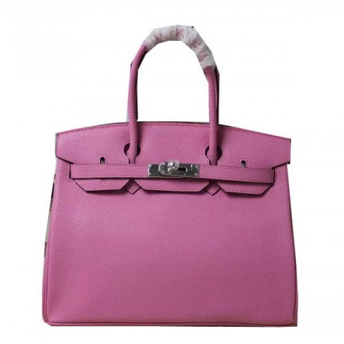 Geantă Hermes Birkin 35CM 30CM din piele de șopârlă H35H30 roz