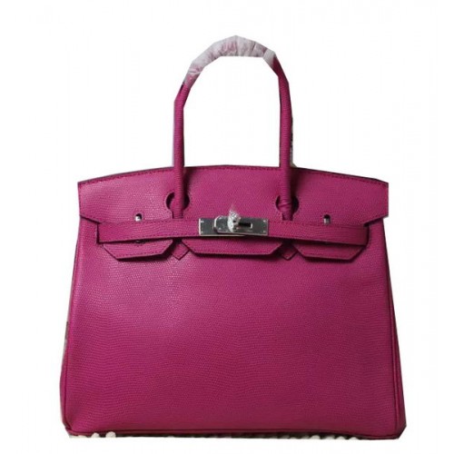 Geantă Hermes Birkin 35CM 30CM din piele de șopârlă H35H30 roz